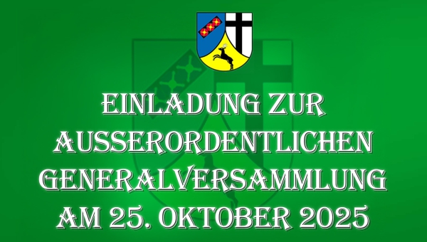 Einladung zur Außerordentlichen Generalversammlung